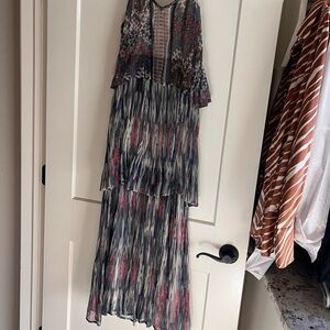 Meadow Rue Vibrant Patterned Maxi Dress